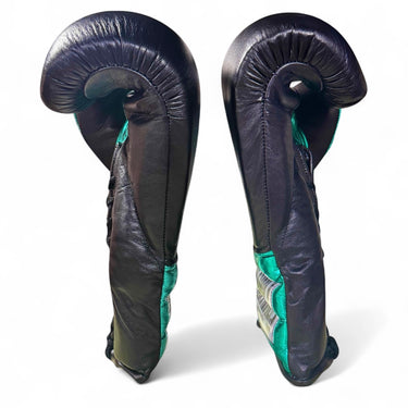 Campeon Black & Metallic Sea Blue 16oz Boxing Gloves