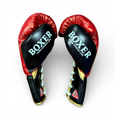 ISAMI PRO FIGHT BOXING GLOVES ENAMEL RED 10oz
