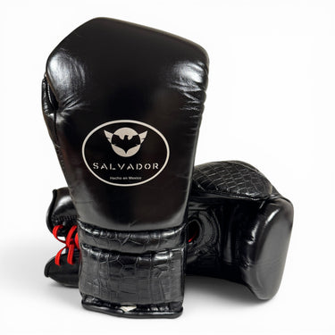 Salvador Elite Obsidian Shadow Croc Multilayer Premium Discontinued Gloves (16oz)