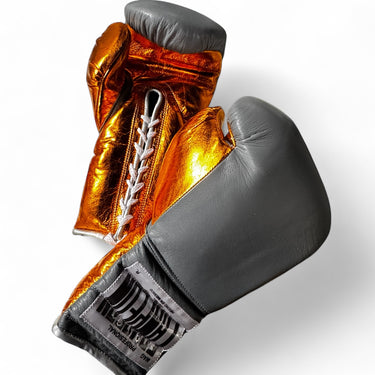 Campeon Grey & Metallic Orange 16oz Boxing Gloves