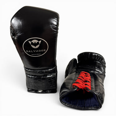 Salvador Elite Obsidian Shadow Croc Multilayer Premium Discontinued Gloves (16oz)