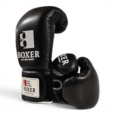 BLACK ISAMI BOXING PRO GLOVES (12oz) (Velcro)