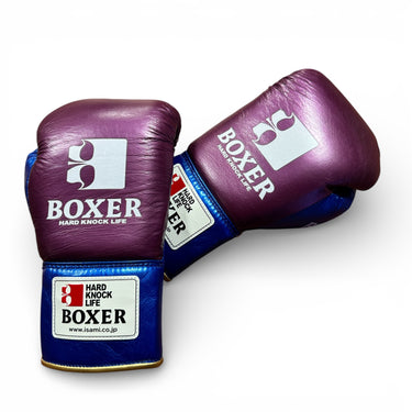 ISAMI PRO FIGHT BOXING GLOVES ENAMEL PURPLE 10oz