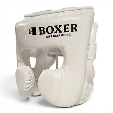 Isami Open Face Guard (White) (M/L)