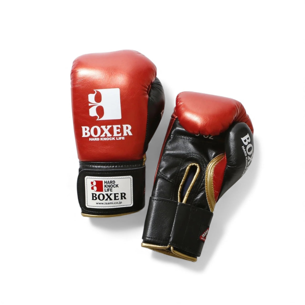 ISAMI BOXING GLOVES ENAMEL RED 10oz (Velcro) – Joe's Boxing Shop