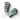 GREY/GREEN METALLIC LIMITED EDITION TRAINING GLOVES (Laces) PROAM BOXING EQUIPMENT
