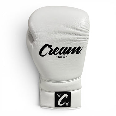 COMBAT CORNER “Cream TJ1” LACE UP TRAINING GLOVES (Like-New) (16oz)