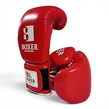RED ISAMI BOXING PRO GLOVES (12oz & 14oz) (Velcro)
