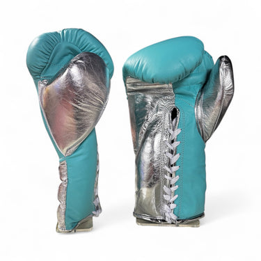 Campeon Baby Blue & Metallic Silver 16oz Boxing Gloves