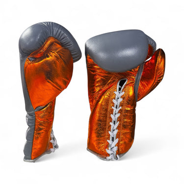 Campeon Grey & Metallic Orange 16oz Boxing Gloves